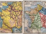 two maps of france and france in the 19th century