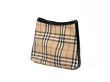 the small vintage check purse in black and tan