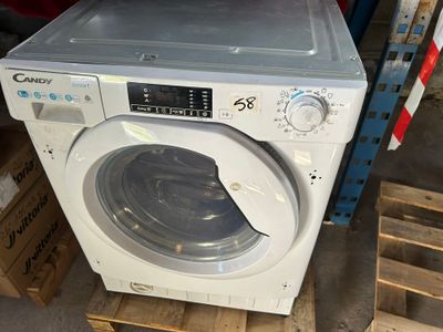 1 lave linge à encastrer hublot CANDY SMART 8 +5kg (coups)