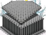 a close up of a mattress with water on top of it