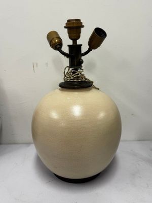 a lamp that is sitting on a white table