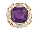 une bague en améthorate et diamants, par van cleef