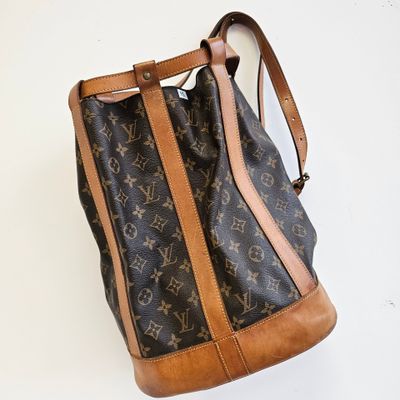 sac fourre-tout en toile et cuir monogramme louis vuitton