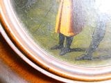 un tableau représentant un homme et une femme debout devant un miroir