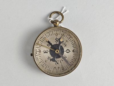 une petite boussole accrochée au mur
