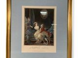 painting of a woman sitting in a chair in a room
