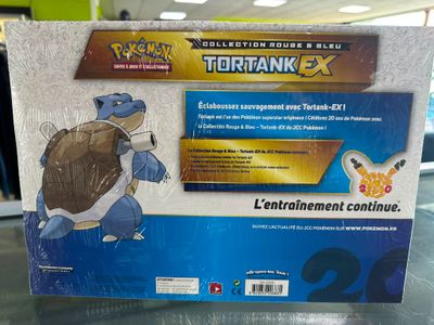 display box for the pokemon collection includes a tortank figure