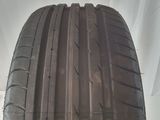 the tire of a car is shown on a white surface