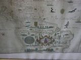 a picture of a map on display in a museum