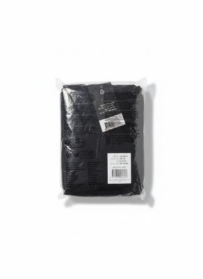 black plastic tablecloths on a white background