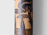 a vase that has a picture of a woman on it
