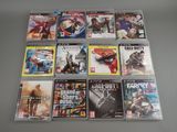 several video games are sitting on a table next to each other