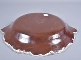 a chocolate cake on a plate on a table