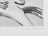 a black and white drawing of a woman ' s face