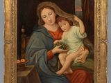 an image of a painting of a woman holding a child