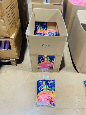 many boxes that are sitting on the floor next to each other