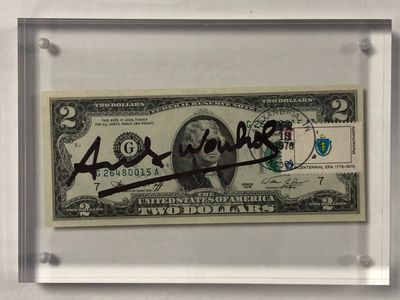 Andy WARHOL, Signature manuscrite au feutre acrylique en noi…