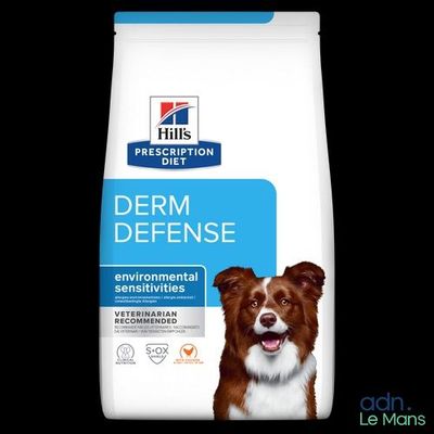 Aliments pour chiens « Derm Defense » de Hill's, sur ordonnance