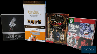 beaucoup de DVD qui traînent sur une table