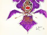 purple and gold poster for flor alles internationales