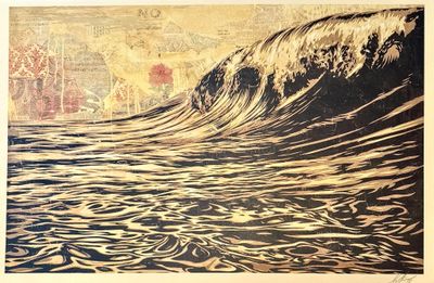 an image of a painting of a wave in the ocean