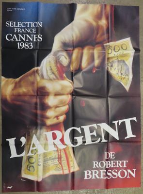 the poster for the movie larcent de robert bresson