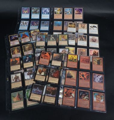 some of the cards are laid out on the table