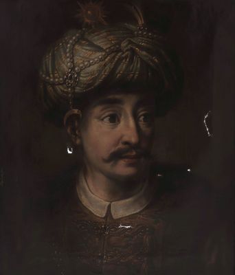 portrait d'un homme au turban, par [auteur]