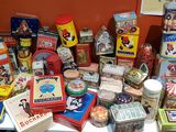 a table with many different types of toys on it
