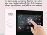someone is pressing the button on the control panel of a smart device
