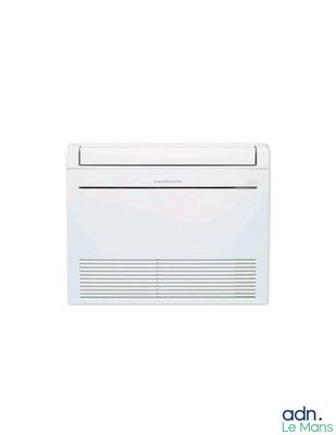 a white air conditioner sitting on top of a white wall
