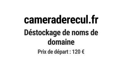 cameradrecul : déstockage de noms de domaine