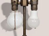 a lamp that is sitting on top of a table