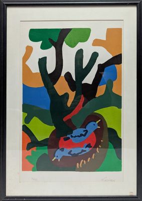 Charles LAPICQUE (1898-1988) "Le nid -1970"