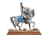 figurine of a man on a horse on a wooden base