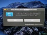 a computer screen with a picture of a mountain in the background