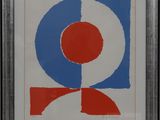 une image représentant un cercle rouge, blanc et bleu