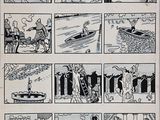 an image of a comic strip with a cartoon of a man in a boat