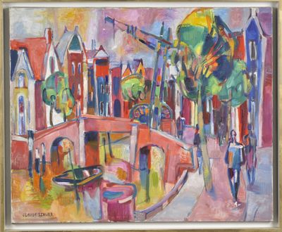 Claude SCHURR (1921-2014) : Ambiance rose, Amsterdam. - Photo 1