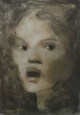 tableau représentant une femme à l'air surpris