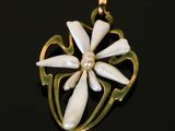 a picture of a pendant with a flower on it