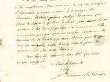 une vieille lettre écrite à l'encre noire sur un bout de papier