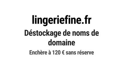 Nom de domaine lingeriefine.fr.