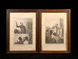 une vieille photo représentant deux portraits encadrés d'un homme et d'une femme