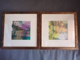 deux tableaux encadrés accrochés au mur