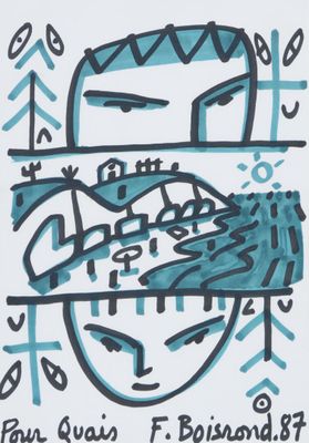une image représentant le dessin d'un homme tenant un couteau à la main