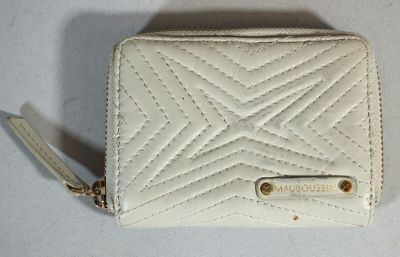 MAUBOUSSIN Porte-monnaie en cuir blanc