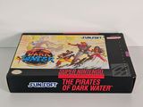 the box for the nintendo super nintendo game, the pirates of dark water