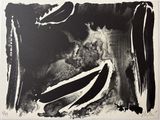 peinture en noir et blanc représentant un bateau sur un plan d'eau