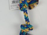 a close up of a dog toy on a white surface